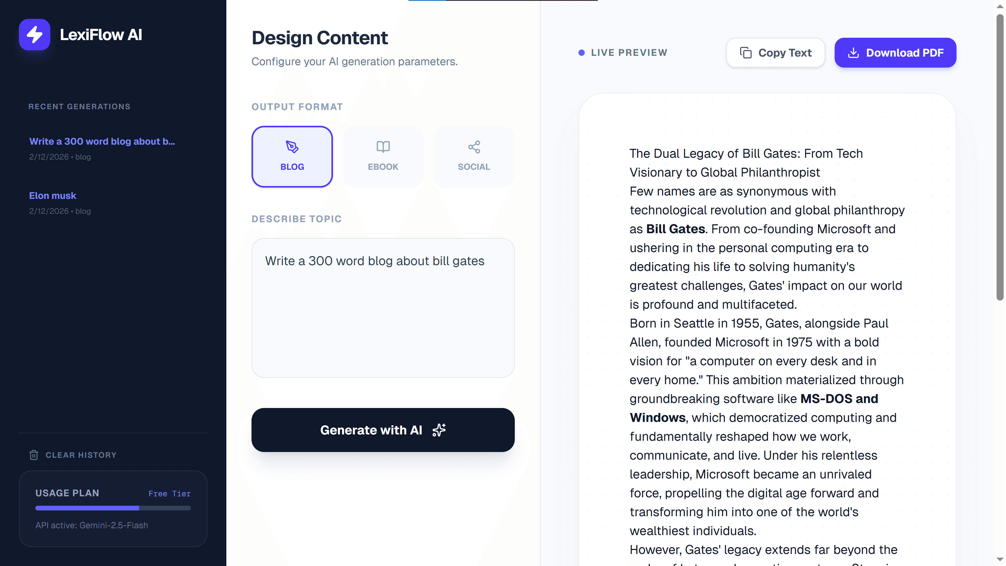 Lexiflow AI screenshot